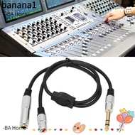 BANA 6.35mm Male to 6.35mm 3.5mm Female, Plug and Play Flexible 1 Split in 2 Sound Cable, Durable 0.