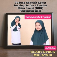 Tudung sekolah rejek tudungsicomel hijau lumut hijau gelap unit uniform sekolah KRS