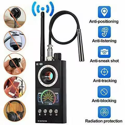 K68 Multi-Function Magnet Detector Anti-Spy Cameras GSM Bug Finder GPS Signal Tracker Detects Anti-M