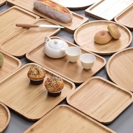 楠竹托盤創意茶盤家用水果盤長方形竹盤子日式干泡碟木質放茶杯盤