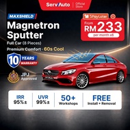 [Premium] ServAuto MaxShield 8Pcs Magnetron Sputter Tinted Kereta [FREE Install] UV99% JPJ | Car Tin