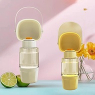 F&P Pet Water Bottle Portable Pet Apanying Cup Dog Travel Water Bottle Drinking Food Bowl 2 In 1 new
