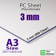 [ PC Sheet ] 3 mm A3 PC Sheet Polycarbonate Sheet