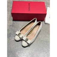 Ferragamo Diamond Ladies Chunky Heel High Heels