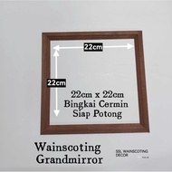 22cm X 22cm Bingkai Cermin Siap Potong /Wainscoting  mirror Frame/ Grand mirror/Siap Potong2