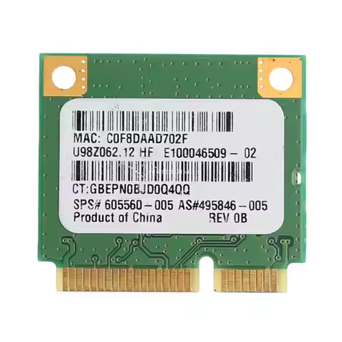 Wireless Network Card 150M Half Mini PCI-E WIFI Wlan Adapter 802.11b/g/n For HP Atheros AR5B95 60556