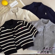 A ai2 Children Class a Sweater Jacket Spring Autumn Cardigan Sweater Middle Small Children Striped S
