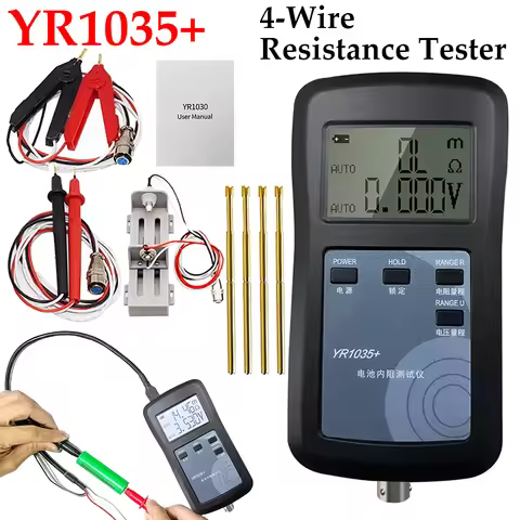 4-Wire YR1035+ High Precision Fast Lithium Battery Internal Resistance Test Instrument 100V Electric