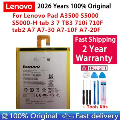 100% Original New L13D1P31 Battery For Lenovo Pad A3500 S5000 S5000-H tab 3 7 TB3 710i 710F tab2 A7 