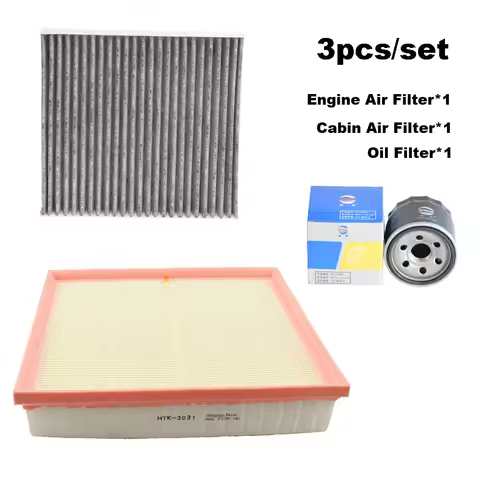 3pcs Filter Set For NISSAN NAVARA NP300 2.5L 2015- D23 Gas Engine Accessories Cabin A/C Air Oil Filt