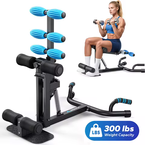 MERACH Multi-Functional Deep Squat Machine Adjustable Trainer Core & Abs Leg Push Up Workout Exercis