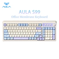 AULA S99 Wireless Membrane Keyboard 99 Keys Tri-mode RGB Multi-function Roller for Office and Gaming
