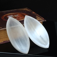 Cross-Border Leaf-Shaped Natural Moroccan Plaster Carving Bowl Degaussing Bowl Selenium Acid Bowl Or