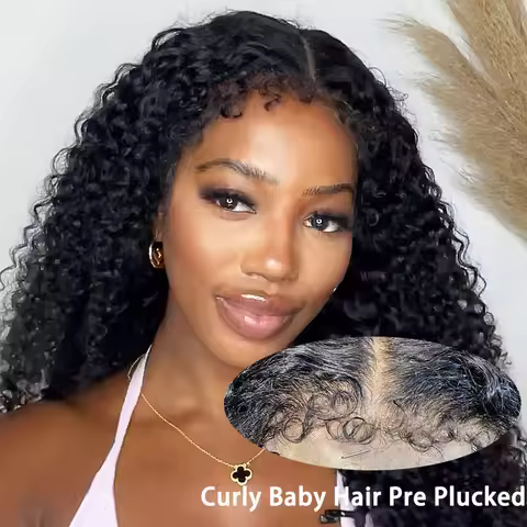 250 Density 13x6 Hd Afro Kinky Curly Wig 100% Human Hair 13x4 4c Edges Frontal Deep Wave Curly Lace 