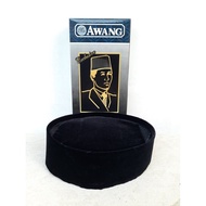 HITAM Awang Cap 9cm High Songkok Black Plain Awang Black Cap AC-5