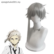 { MY Fashion }   High Quality Bungo Stray Dogs Cosplay Atsushi Nakajima Cosplay Wig Short Fln Grey H