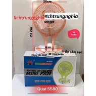 Quạt Sạc Điện JR5580 Có Đèn 21 LED | PIN 3000MAH