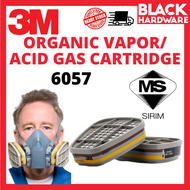 Black Hardware 3M 6057 Half Face Medium Industrial Breathe Safety Protection Gas Vapor Filter Facepi