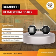 HANOVER FITNESS | Dumbell hexagonal 15 kg IMPORT ORIGINAL barbell hexagonal 15kg dambel hex