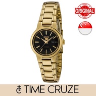 [Time Cruze] Seiko 5 SYMK22  Automatic Gold Tone Stainless Steel Black Dial Small Women Watch SYMK22K1 SYMK22K