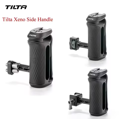 TILTA TA-XSH1-B Xeno Side Handle 1/4"-20 with Locating Pins/NATO/Dual 1/4"-20 for camera cage for So