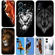 Case For vivo Y71 Y71A Y73S 5G Y76 S7e 5G Y81 Y83 no finger print hole Phone Soft Silicon wolf