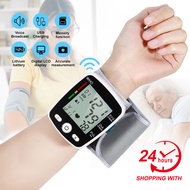 Rechargeable Automatic Wrist Blood Pressure Monitor English Broadcast Measurement Digital BP Monitor PulseHeart Mini Sphygmomanometer