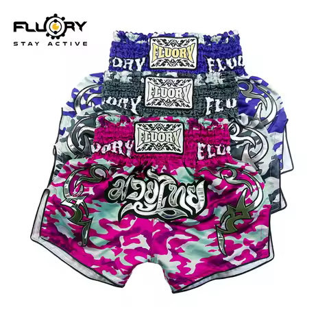 FLUORY camouflage Fairtex Shorts Free Combat Mixed Martial ArtsTraining Match Pants MMA ShortsFree S