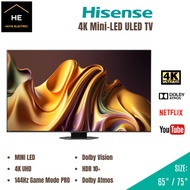 HISENSE 65" 75" Inch 4K Mini-LED ULED TV VIDAA Smart TV UHD Televisyen (high Spec) *NEW*