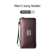 Audi | Men Business Long Wallet Carbon Fibre Clutch Bag Coin Purse Bank Card Holder For Audi S RS Li