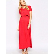 Pregnant Women Long Pregnant Nursing Two-Wear European American Pregnant Women Summer Dress Long Ski