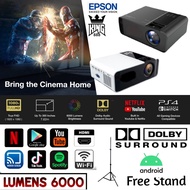 EPSON 17YearsWarranty  6000lumens G86 Projector FULL HD 1080P Android Mini Projector WIFI LCD Led A80 Protable Projector