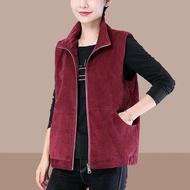 <![CDATA[Sleeveless Corduroy Vest - Casual Large Size]]>
