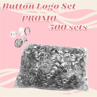 500pcs set ID Making Accessories Button Logo Set 1/2inch & 3/4inch