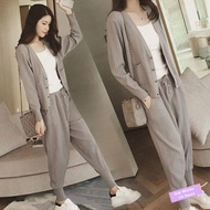 set blouse dan seluar seluar slack perempuan baju wanita korean style 200jin extra large size suit f