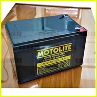 ♞,♘,♙Motolite Battery 12V 12Ah OM12-12 12 Volts 12 Ampere Rechargeable E-Bike Wheelchair Elevator B
