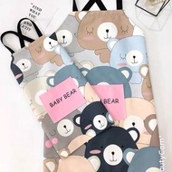 1PC （Adult） Waterproof and Oil Proof Apron Cute Kitchen Cooking Apron防水防油圍裙可愛圍裙女士廚房圍裙卡通圍裙-Bear