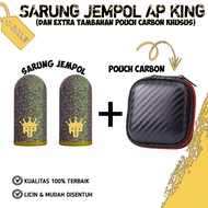 AP King Gaming Thumb Cover + Carbon Pouch Box Free Fire & Mobile Legends Game Accessories By Andra S