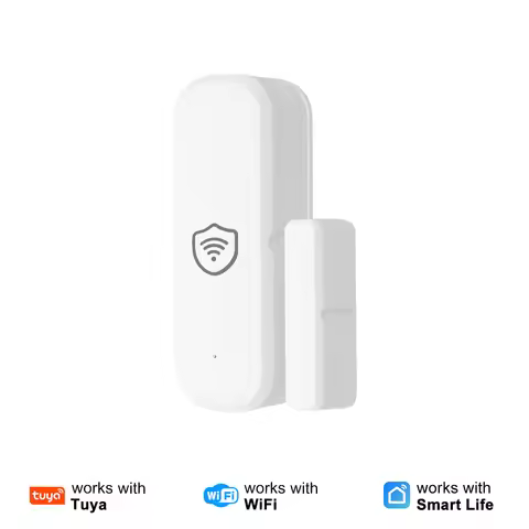 Tuya WiFi Smart Home Security Door Window Sensor Door Opening Closing Detector Alarm System Compatib