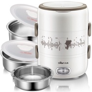 👉🔥Bear Electric Lunch Box DFH-S2358 With Heater 2L Three-layer Keep Warm Lunch Box Stainless Steel Rice Cooker