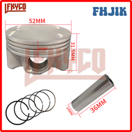 FHJIK Engine Part 52mm Bore for Yamaha NMax125 NMax 125 155 2DP GPD125A ABS Cylinder Piston Pin 14mm