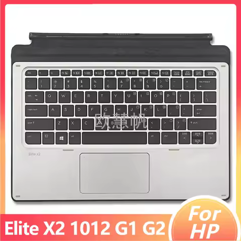 T US New for HP Elite X2 1012 G1 G2 Palmrest Cover Tablet Keyboard with Touchpad HSTNN-D72K 845651-B