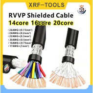 1Meter RVVP Shielded Cable 14 Core 16 Core 20 Core 26 24 22 20 18AWG Shielded Control Signal Copper 