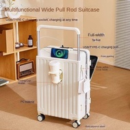 New Wide Trolley Luggage Front Opening Aluminum Frame Luggage 28 Inch Large Capacity Suitcase