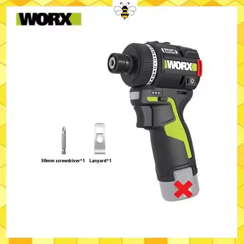 WORX WU139 Cordless Screwdriver Dual Speed 50Nm 12v Univeral Green 12V Battery Pack