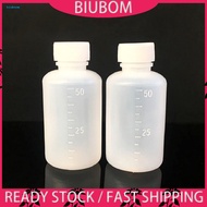 10Pcs 50ml Scale Bottles Clear with Cap Plastic Empty Medicine Container for Home