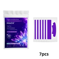 7 pairs of purple teeth whitening strips, easy-to-apply dental care strips, coconut mint flavor, for