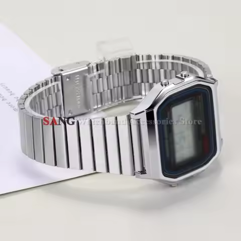 for CASIO F-91W/A158/A159/A168/A169/B650/AQ230 /AE500W Stainless Steel Strap Vintage Watchband 18/20