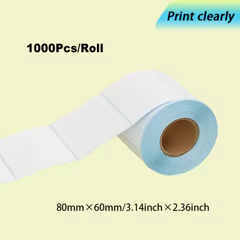Sticker Market Thermal Paper 80x60mm 1000 Sheets/roll Sticker Labels for Inventory Shipping Address