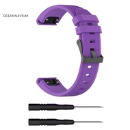 oc 22mm Replacement Silicone Watch Strap Band for Garmin Fenix 6X 5 Forerunner 945